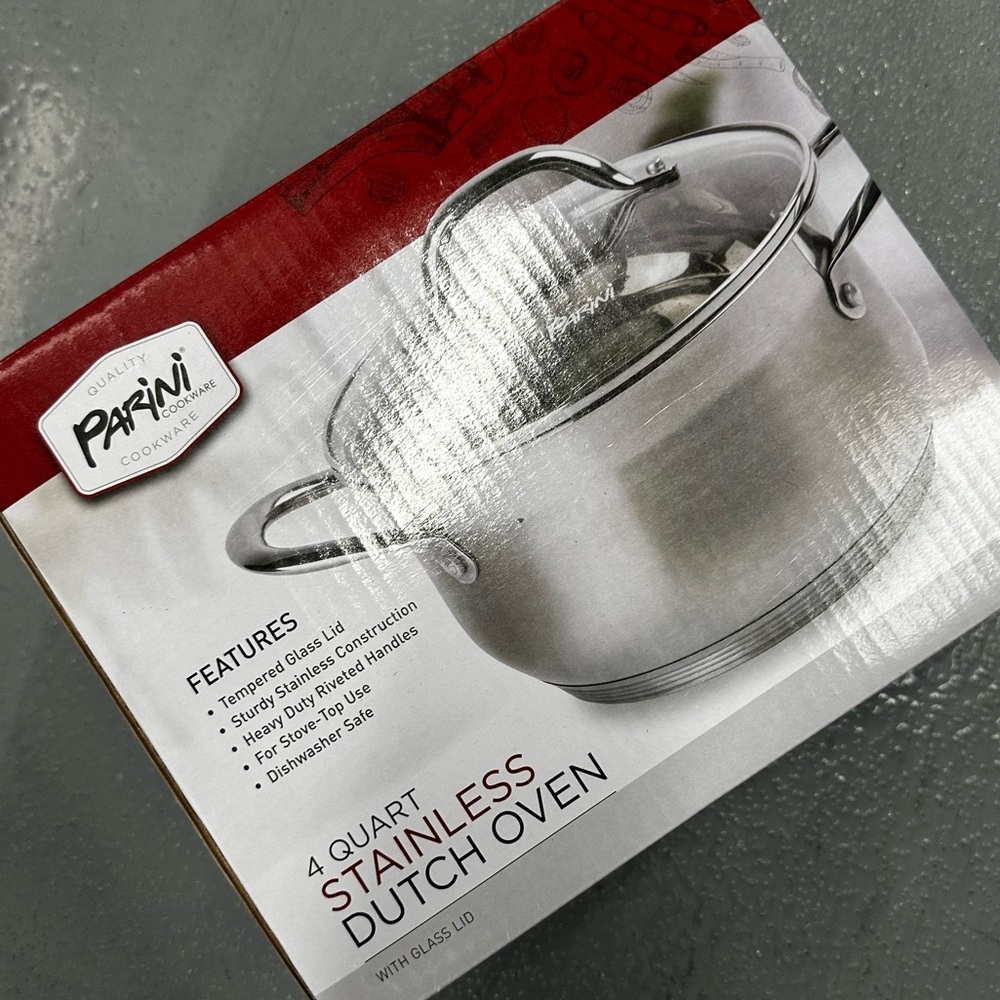 PARINI 4 Quart Stainless Dutch Oven